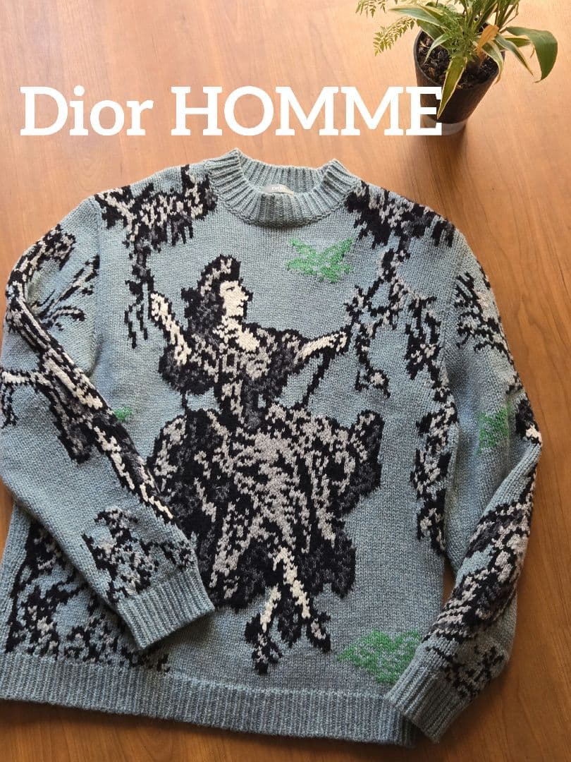 【美品】Dior HOMME 20aw トワルドジュイ ニット セーター M