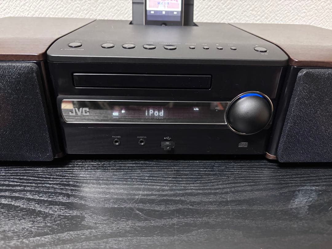 JVC CA-EXS3-B コンポ ウッドコーン、リモコン付