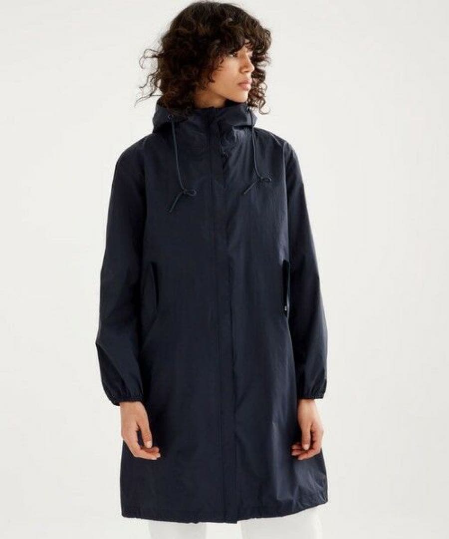 タグ・ノベルティ付き！AIGLE 透湿防水パッカブルロングフーデッドジャケット