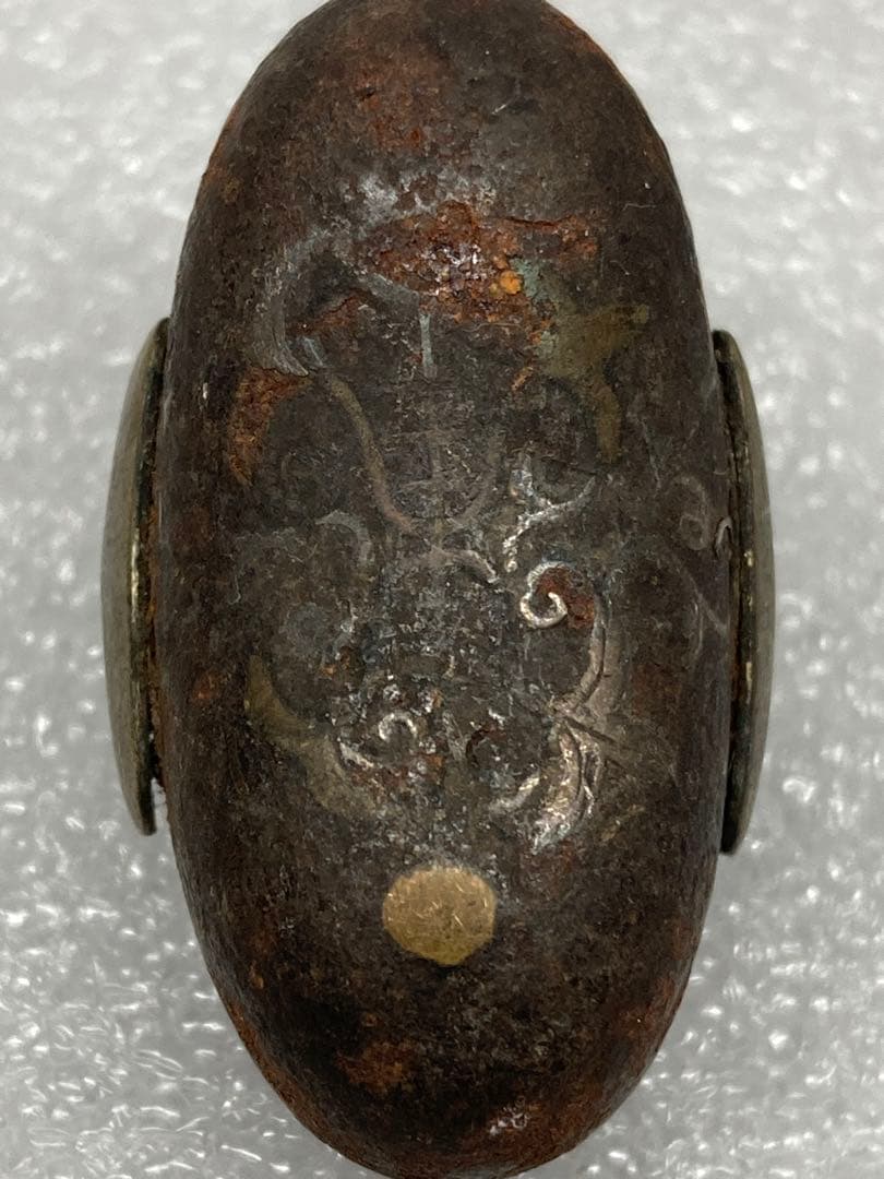 当時物 時代物 江戸時代 蛇 藤の花 金銀露象嵌 刀装具 鍔 目貫 縁頭 縁