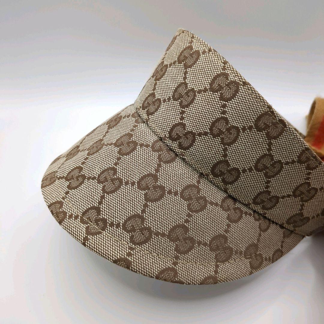 専用 希少色✨GUCCI サンバイザー GG柄 キャンバス Lサイズ 正規品