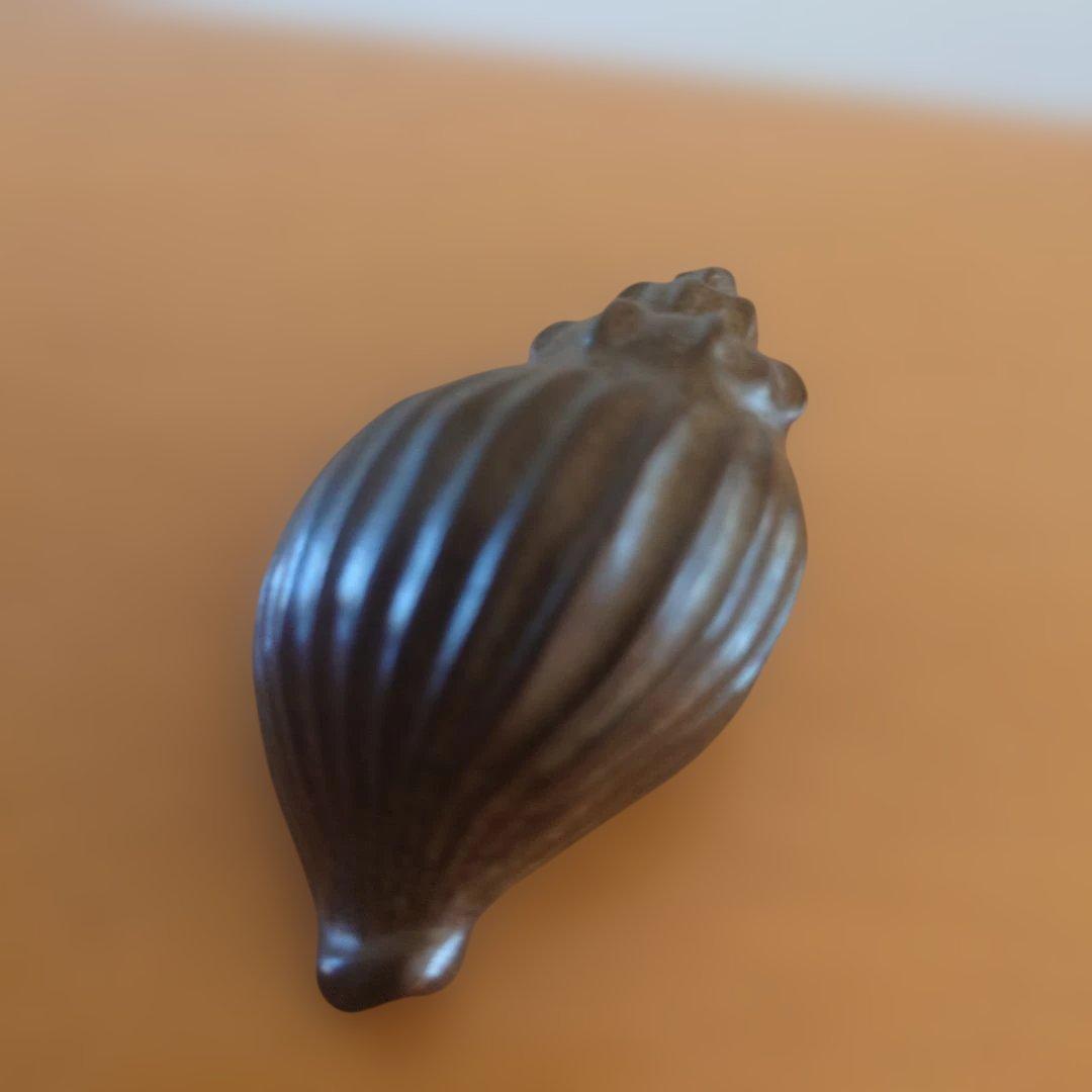 銅製　ヤドカリ　在銘