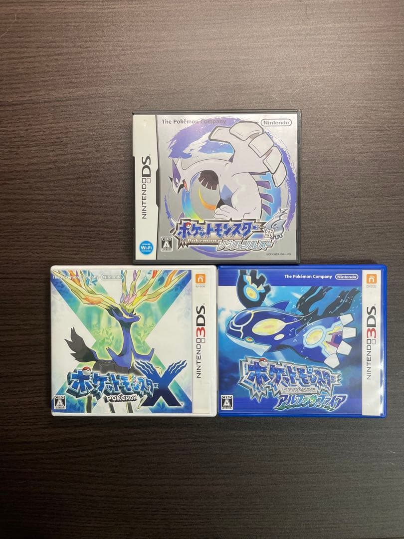 【動作確認済】ポケットモンスターソウルシルバー・X・アルファサファイア3種ソフト