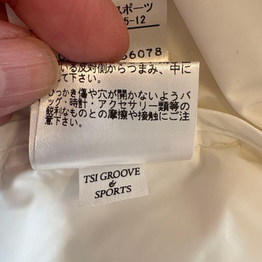 パーリーゲイツ　ダウンジャケット　ツーウェイ　白　メンズ　エルサイズ（5）