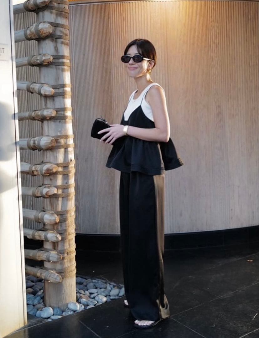 極美品★ MACHATT サテンフレアキャミソール　36