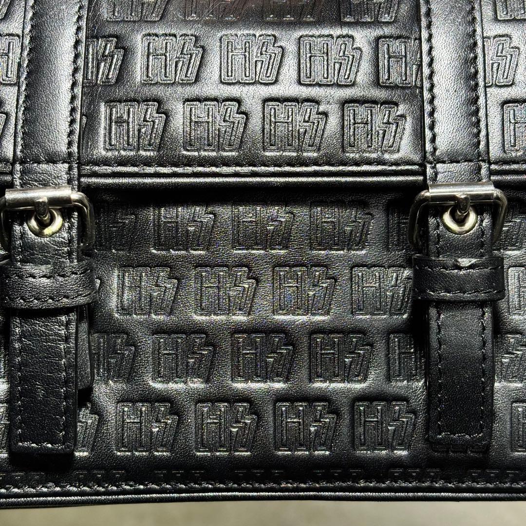 美品☆HYSTERIC GLAMOUR 総ロゴ レザー ポーチ オゾン 日本製