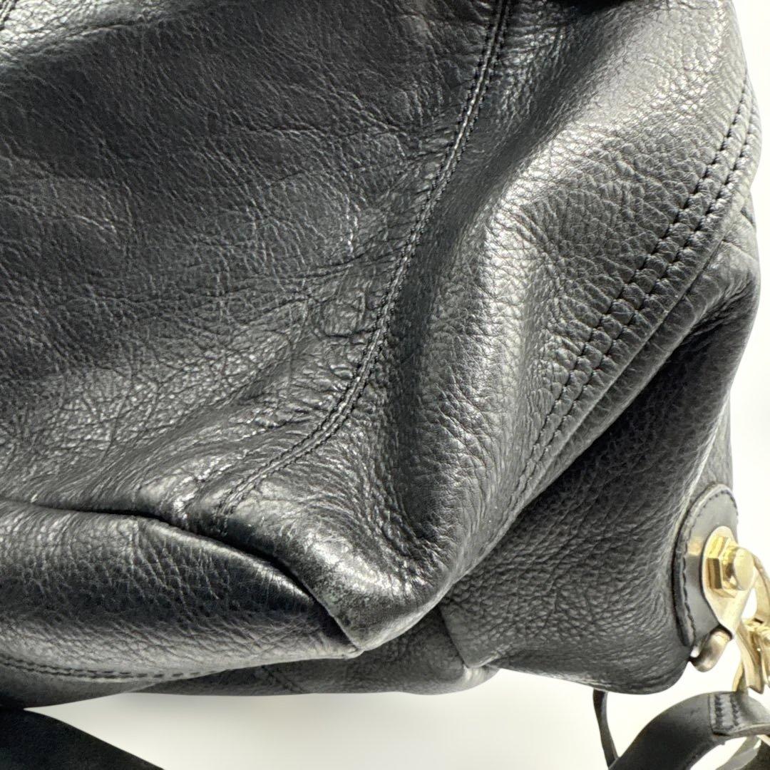 DIESEL レザー ミニボストンバッグ 黒 ショルダー 袋