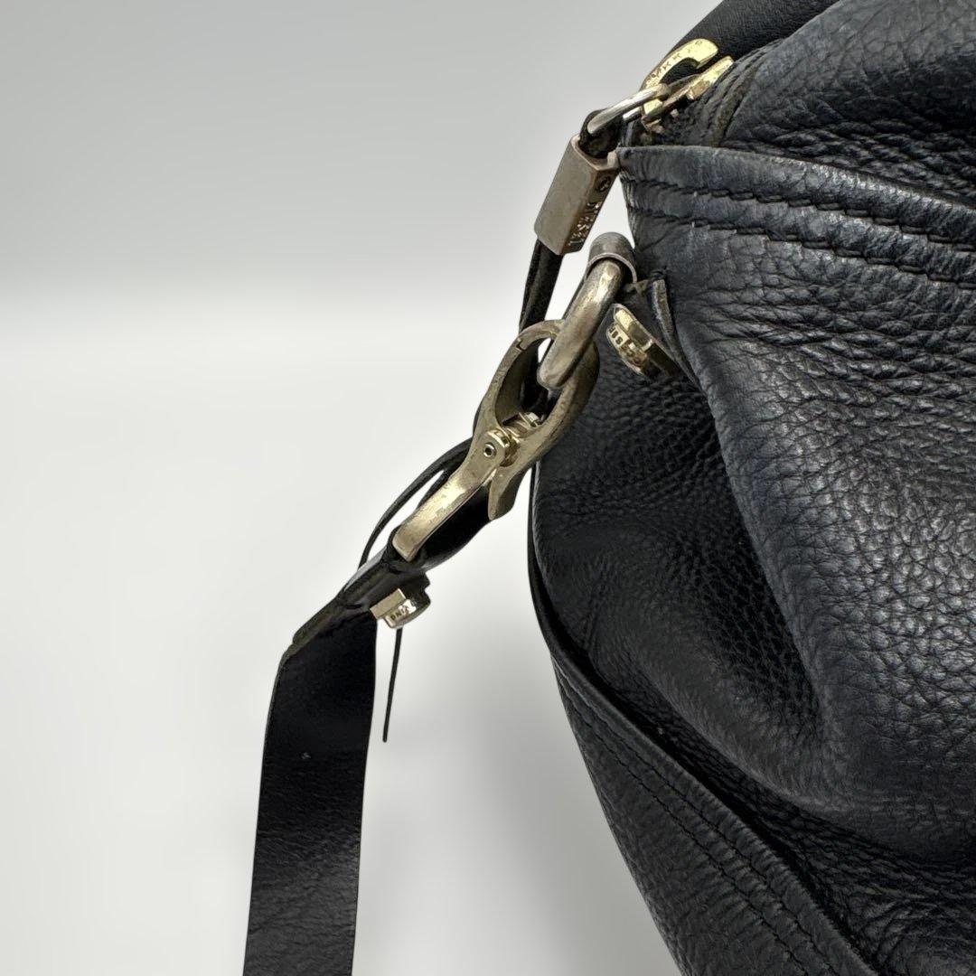 DIESEL レザー ミニボストンバッグ 黒 ショルダー 袋