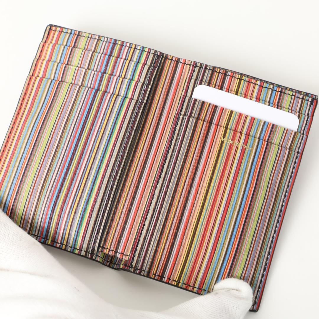 ⏰️185 新品 ポールスミス 名刺入れ カードケース 定期入れマルチストライプ