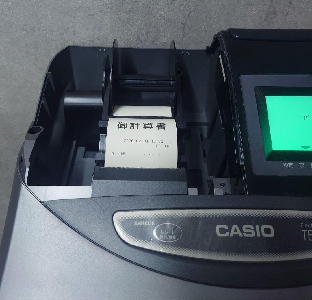 【送料込み】CASIO　レジスター　TE-120　黒　グレー