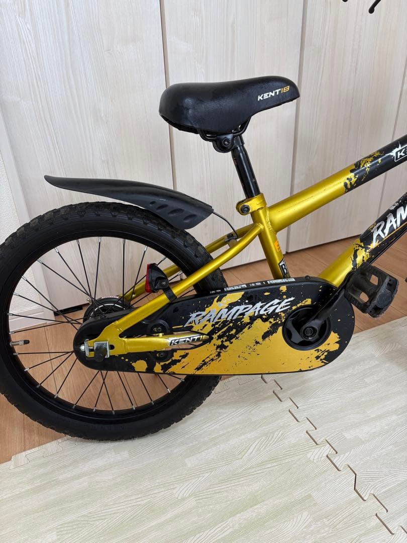 【引き取り限定】RAMPAGE キッズ自転車 18インチ ブラック/ゴールド
