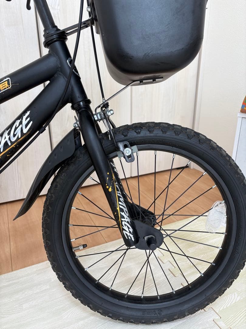 【引き取り限定】RAMPAGE キッズ自転車 18インチ ブラック/ゴールド