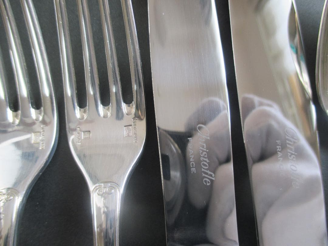 極美品☆仏蘭西高級銀器☆クリストフルシルバー カトラリー１０本セット　マルメゾン