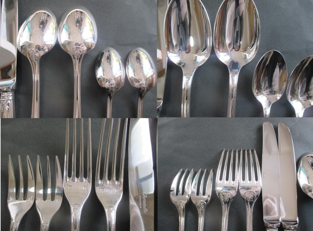 極美品☆仏蘭西高級銀器☆クリストフルシルバー カトラリー１０本セット　マルメゾン