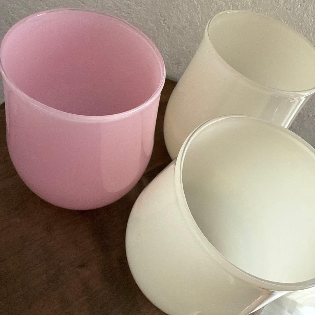 黒川登紀子 アイボリーグラス 2個セット 未使用品