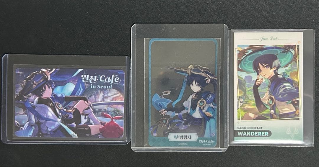 【即日匿名配送】原神 放浪者 韓国限定 カードセット3点＋オマケ