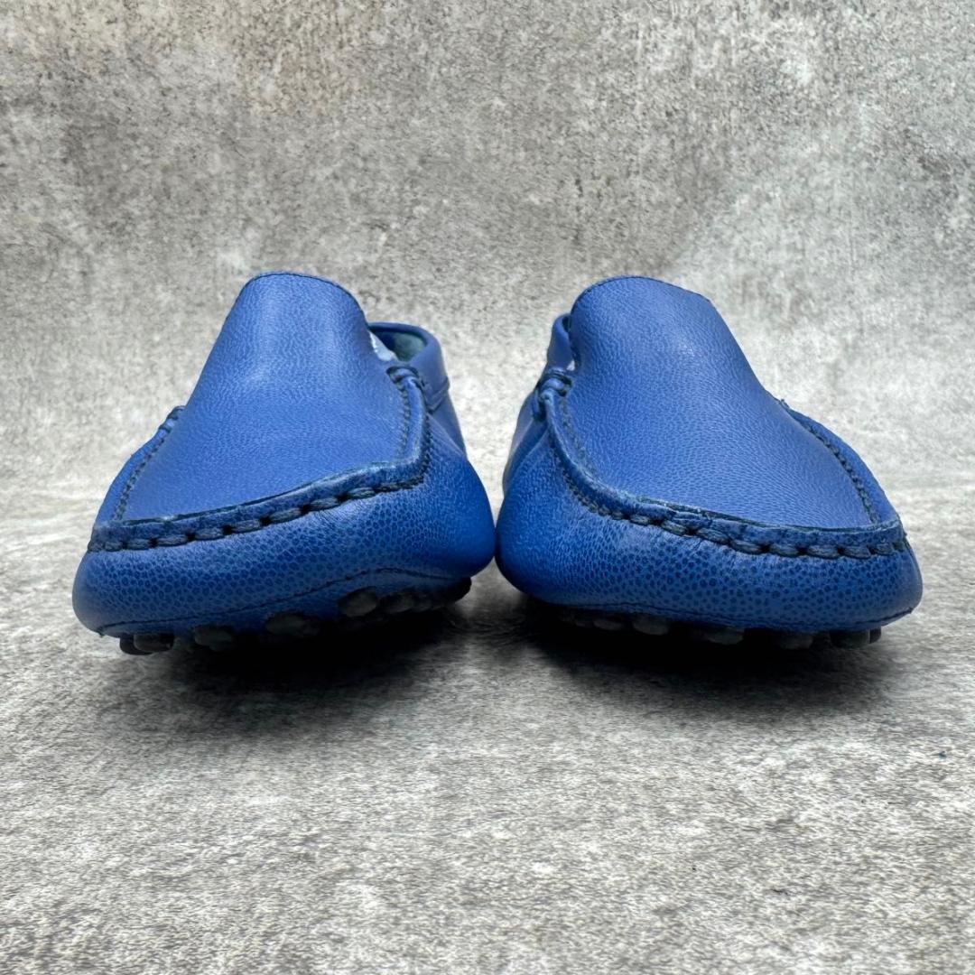 極美品　トッズ ブルー　ゴンミーノ　ドライビングシューズ　モカシン　レザー 本革