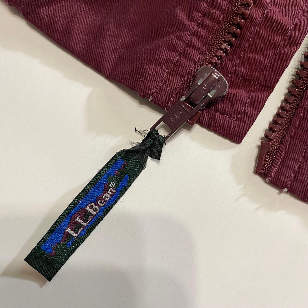 90s USA製 LLBean エルエルビーン ウォームアップ ボルドー 短丈