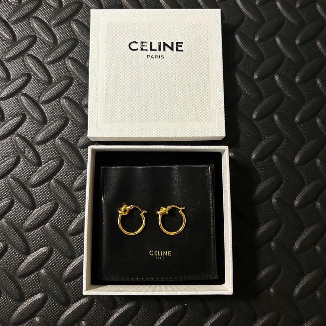CELINE ノットフープピアス