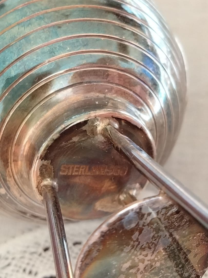 最終価格、和骨董、ペアーセット、日本製ア-ト、希少品シルバー、刻印有り