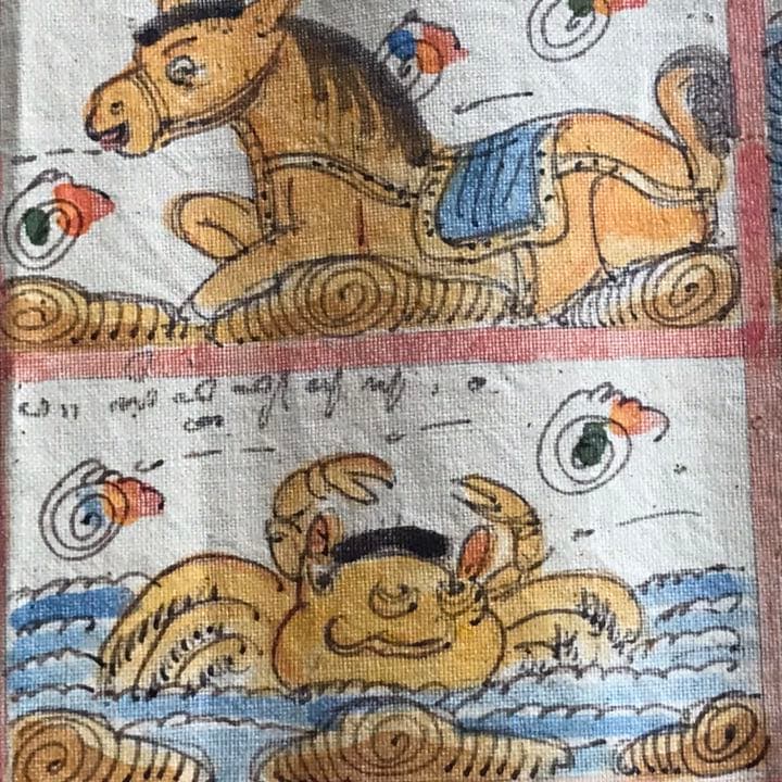 インドネシア　バリ島カマサン絵画様式　バリ暦(オトナン)カレンダー