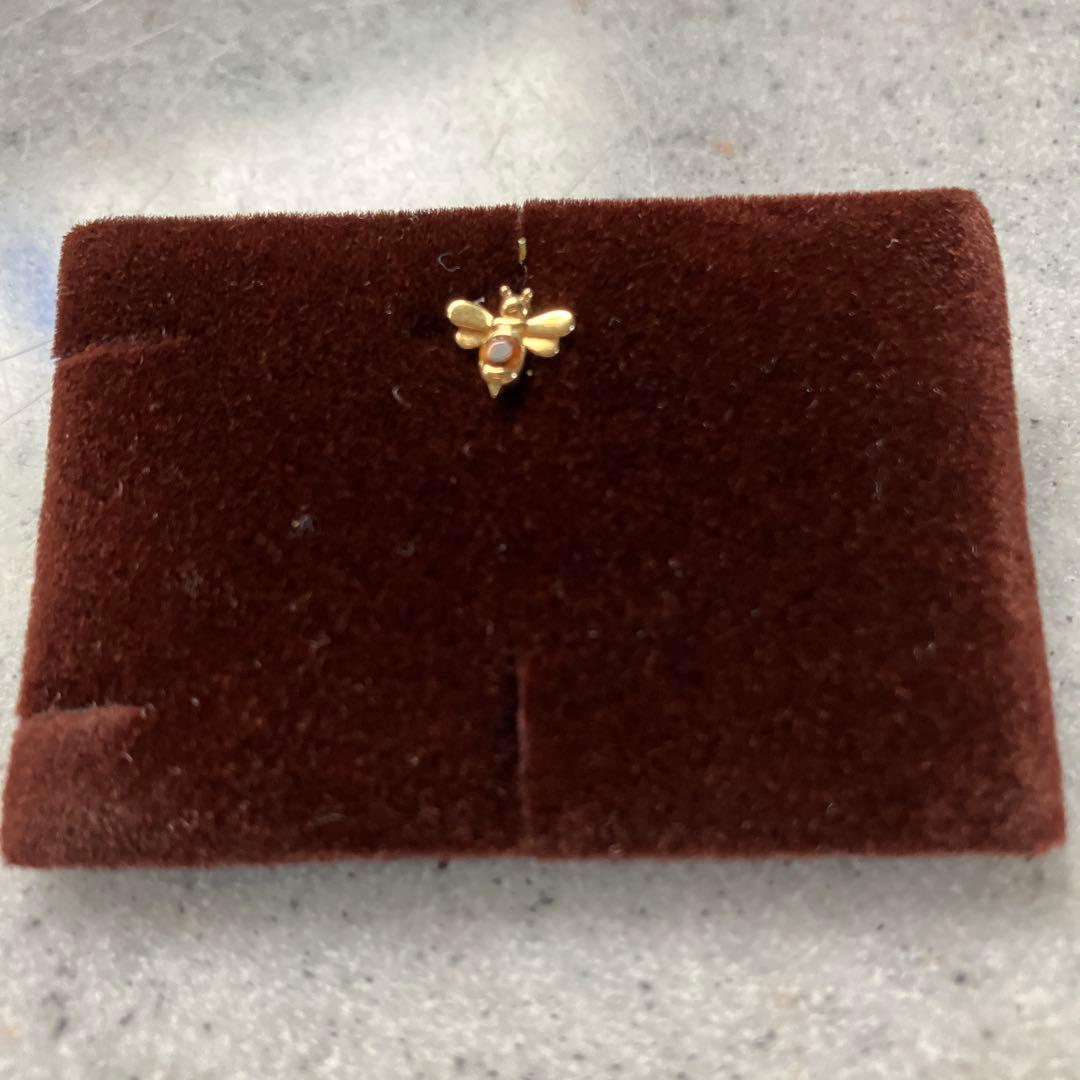 新品蜂デザイン ミツバチ18金ゴールドトーン ピアス(片耳用)