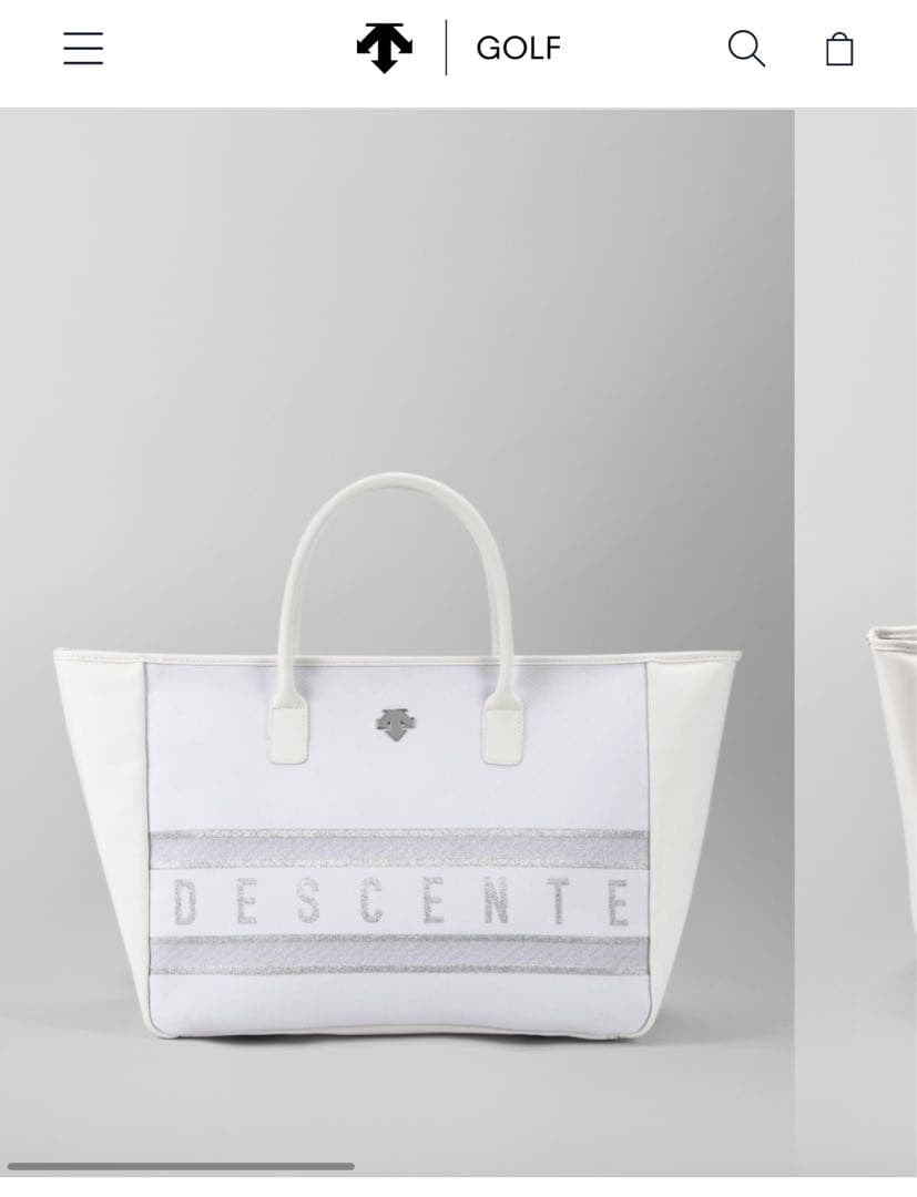 DESCENTE ホワイト ボストンバッグ