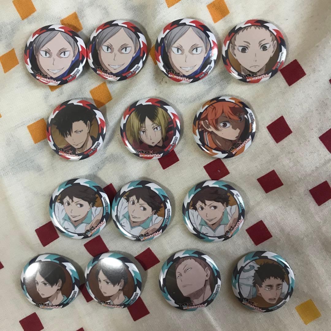 ハイキュー　アニメイトカフェ 缶バッジセット