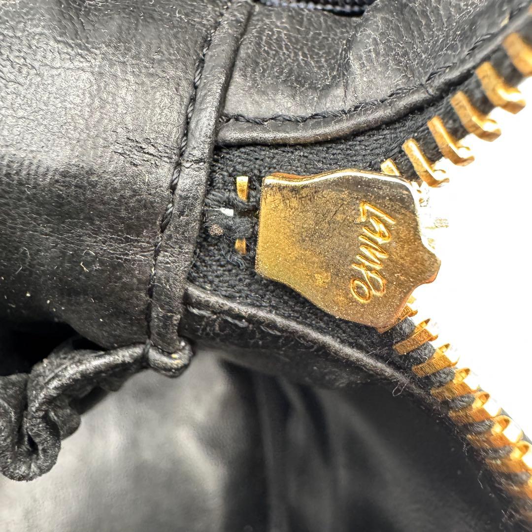 美品✨CHANEL バニティバッグ　オールレザー　ブラック　ココマーク　シール有