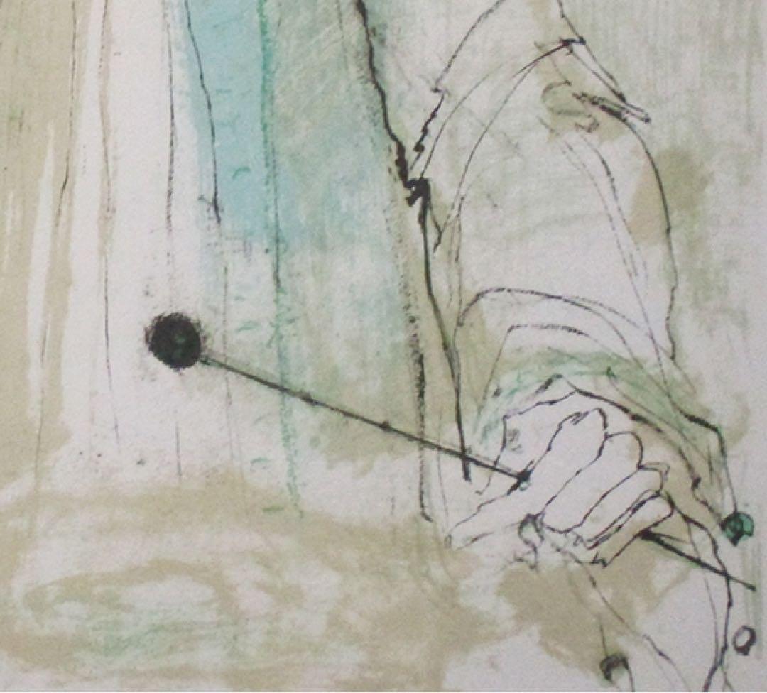 ジャン・ジャンセン『太鼓をたたく男』リトグラフ　ed.92/150. 鉛筆サイン