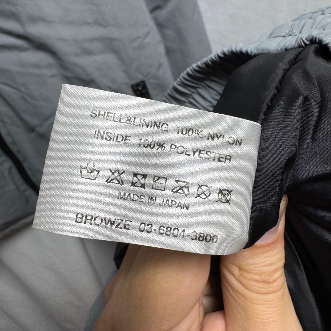 23AW Ennoy エンノイ　NYLON PADDED SET UP グレー