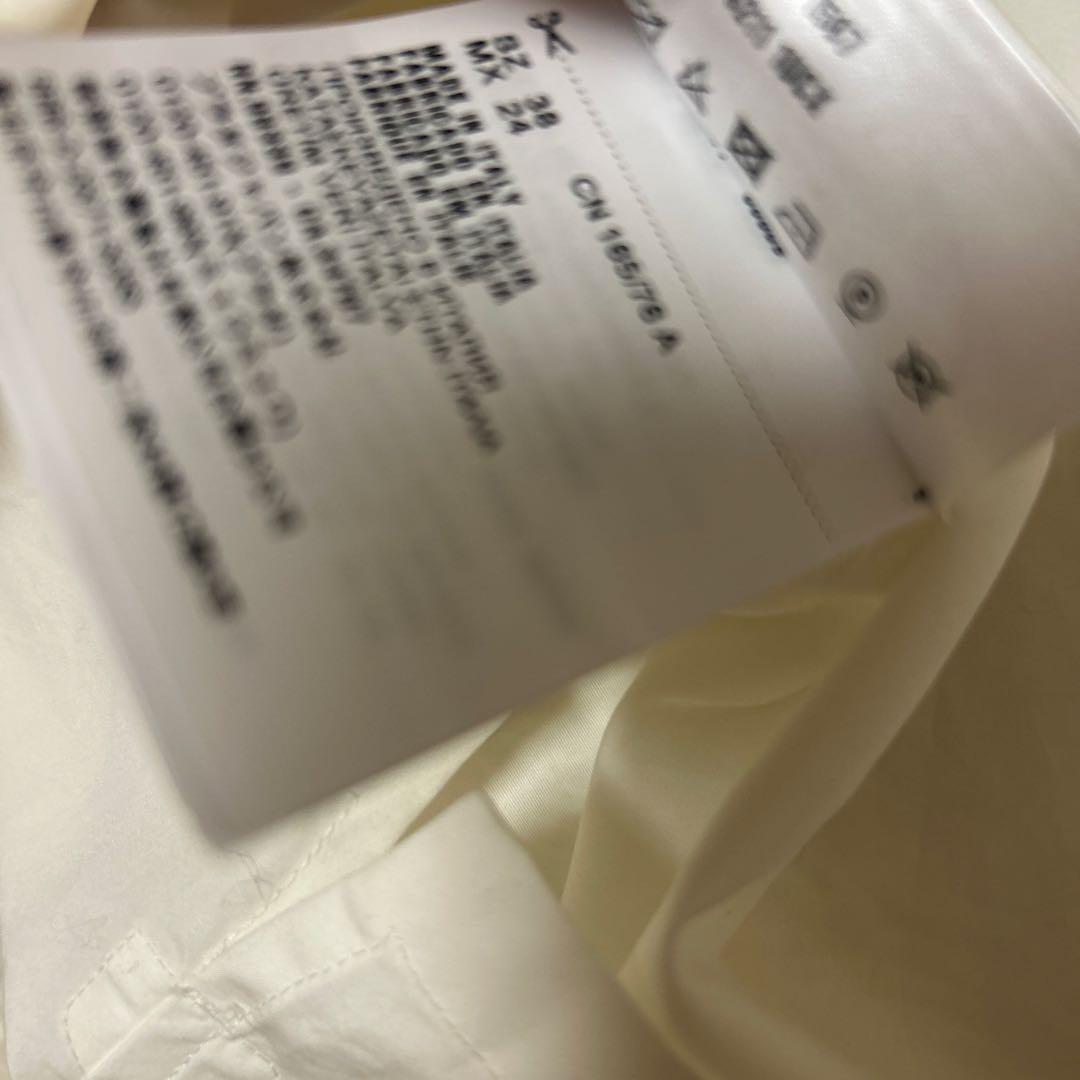 未使用 タグ付き PRADA 長袖 白シャツ 38 コットン　正規品　RFID