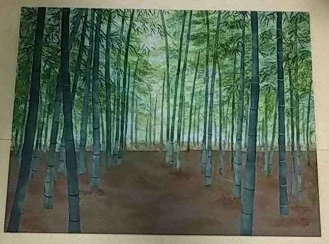 月末セール！大特価！【ちぎり絵】「竹林」(P10サイズ)