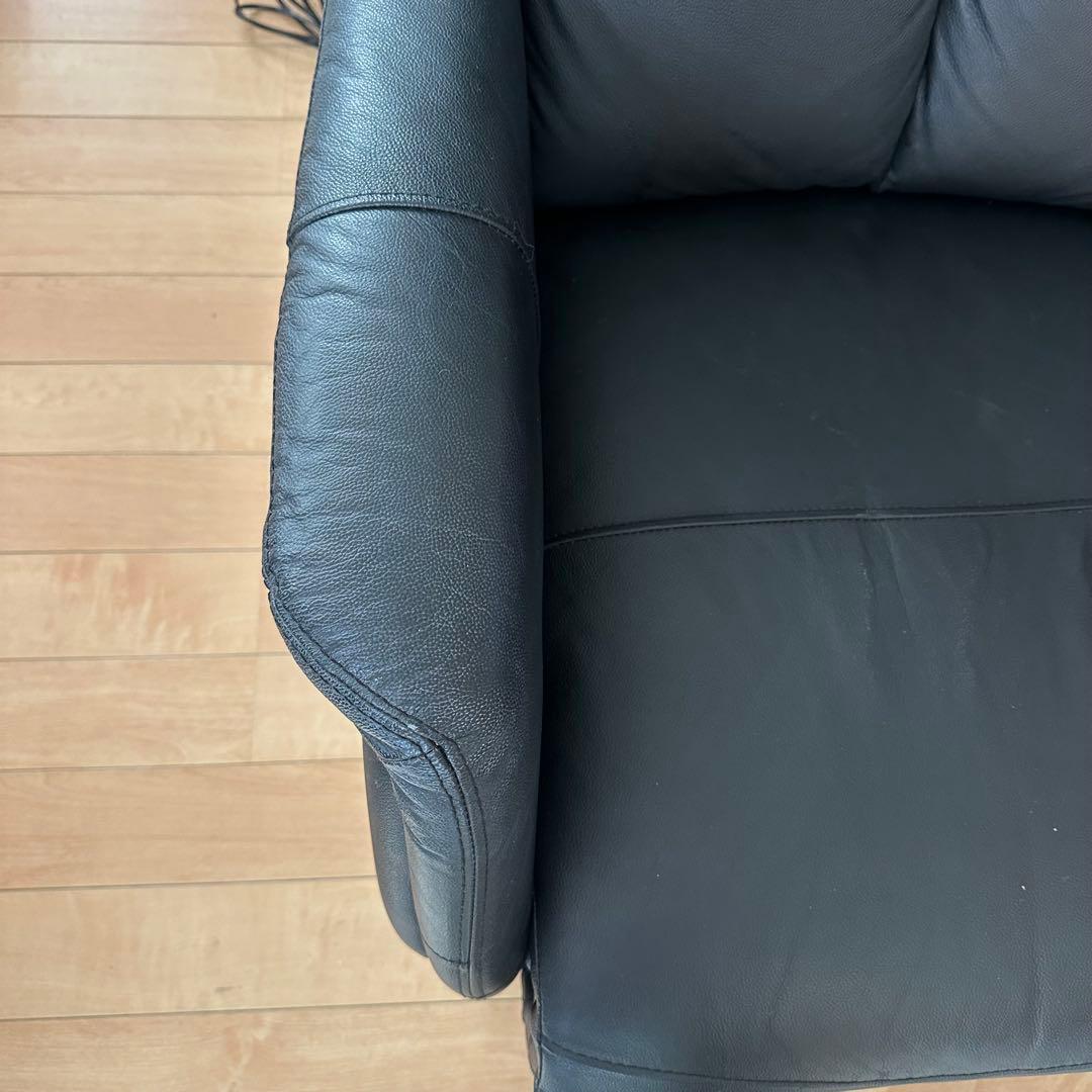 電動リクライニングソファ　コンフェ ニトリ　リクライニングチェア　ブラック