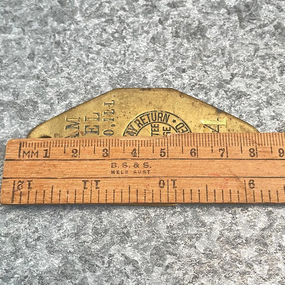 アメリカ製USAヴィンテージ モーテル ホテル キー 334 イリノイ