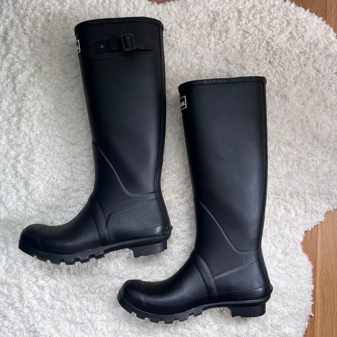 Barbour bebe 長靴 黒 チェック柄 UK6