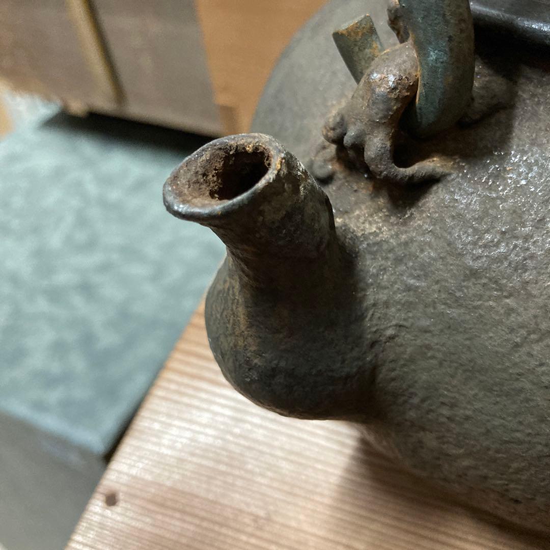 時代鉄瓶　日本梅泉　蔵出　水漏無