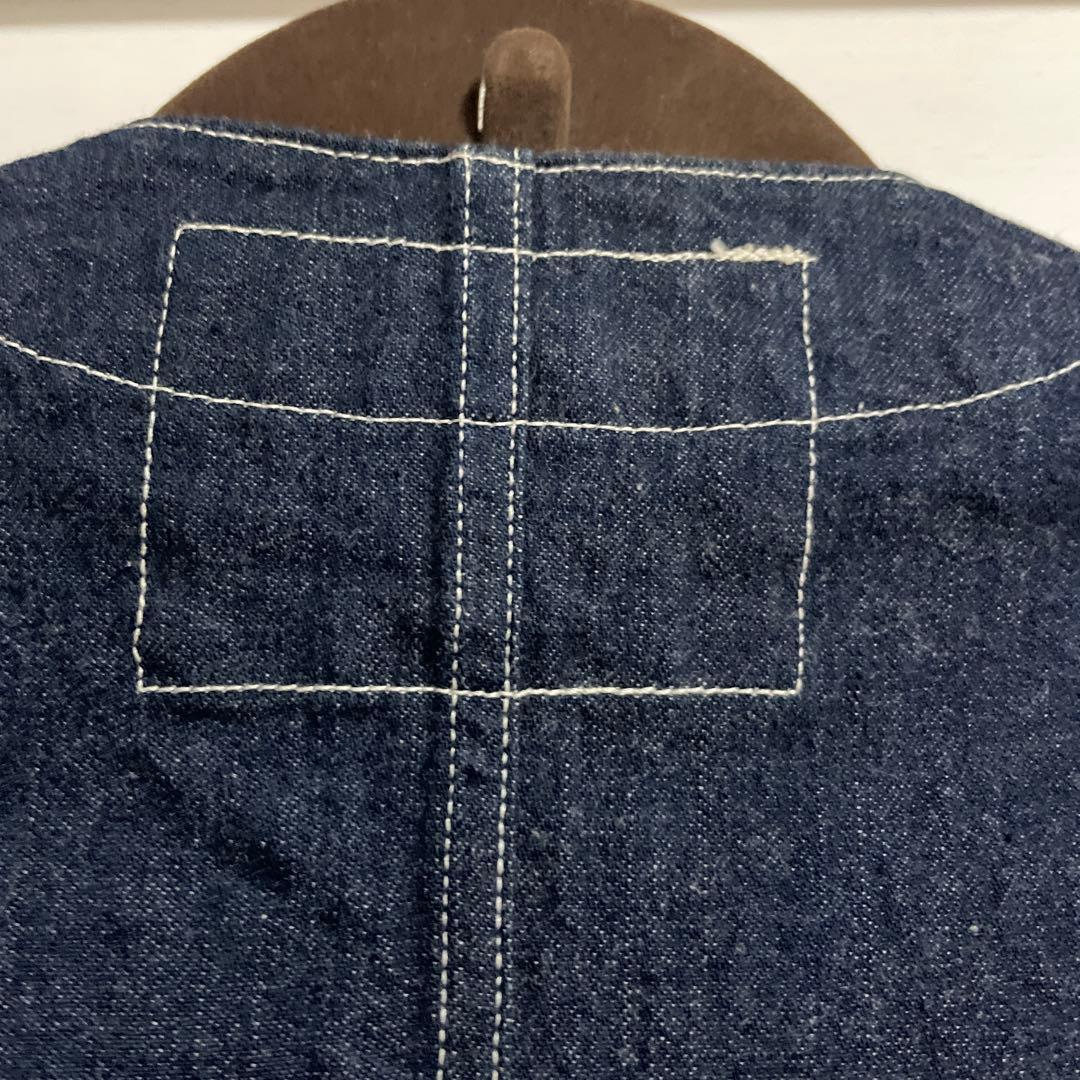 Sugar Cane & Co. 美品　ストライプデニムベスト 42