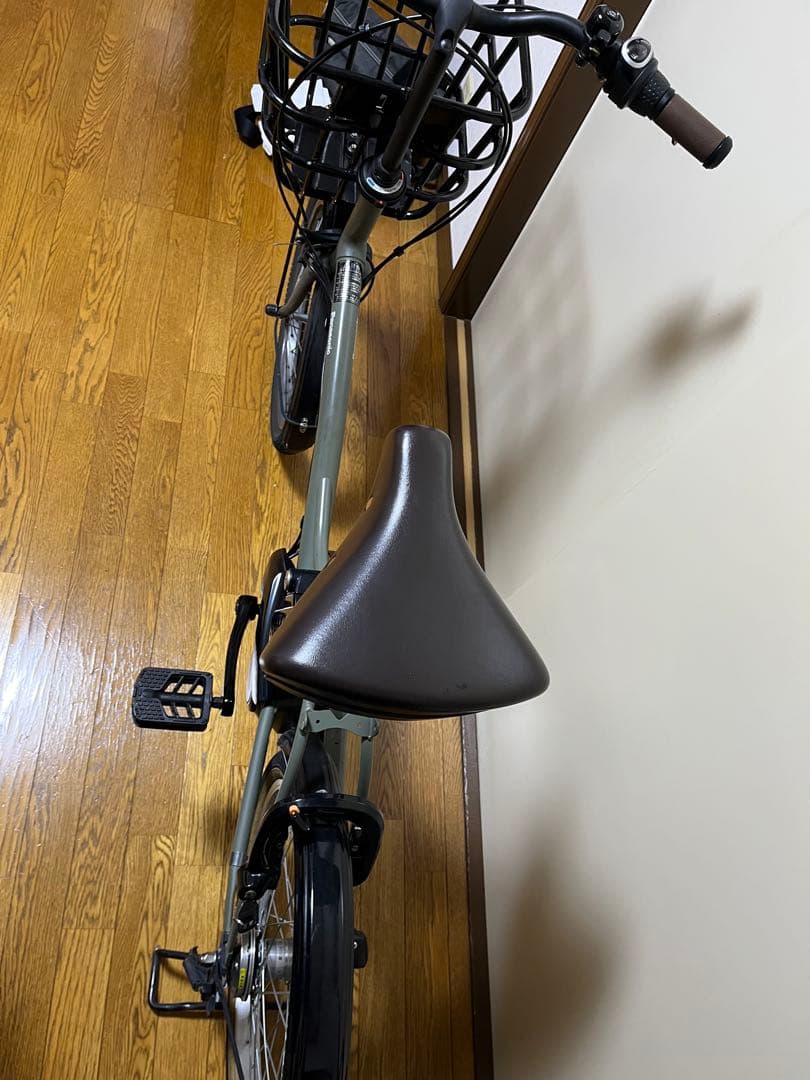 Panasonic 電動アシスト自転車 グレー 前カゴ付き