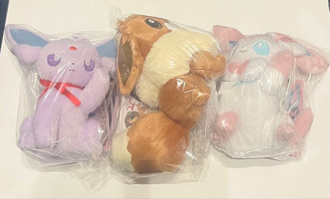 イーブイコレクション エーフィ・ニンフィア・イーブイ ぬいぐるみセット