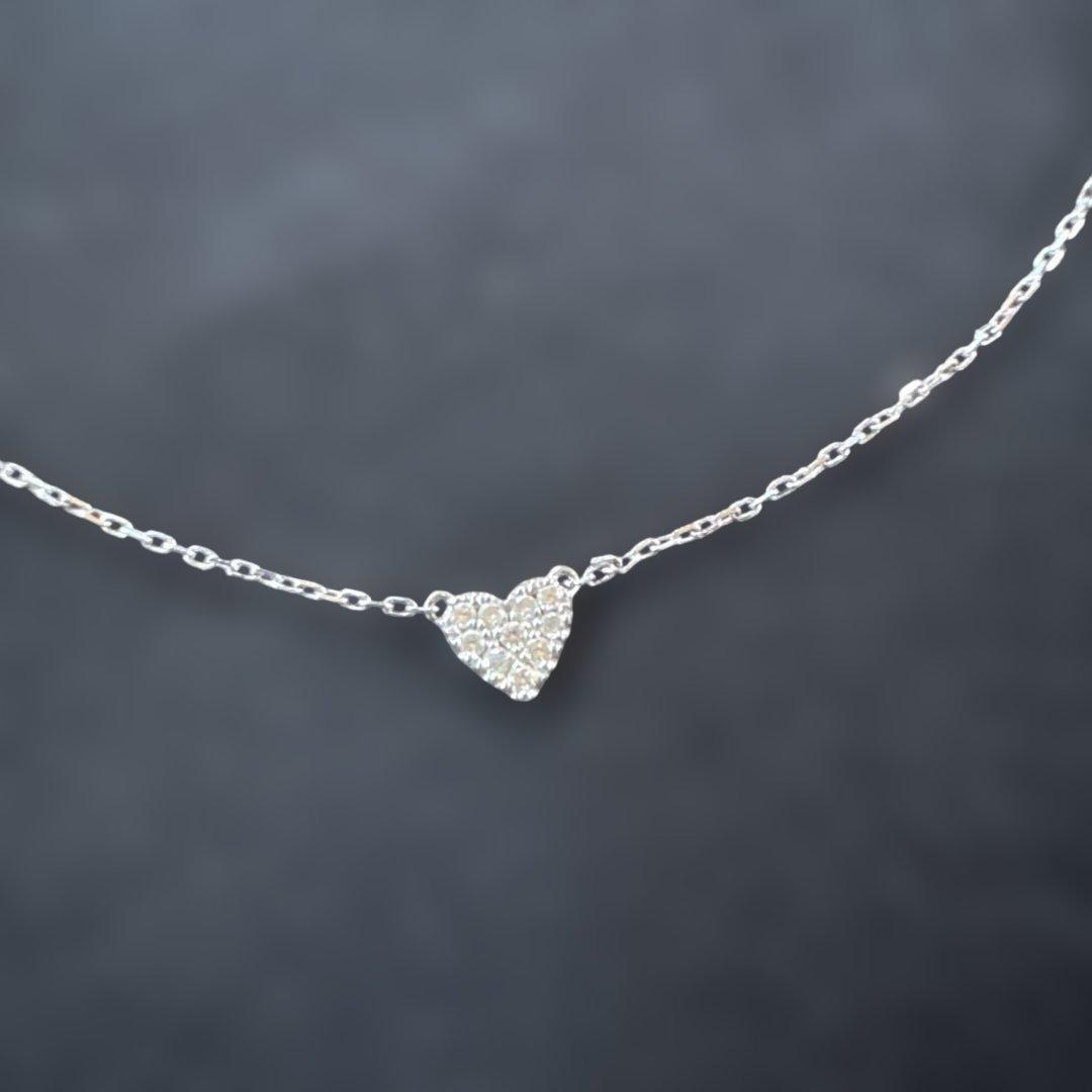 【最終値下げ】AHKAH ハートパヴェ アンクレット ホワイトゴールド アーカー