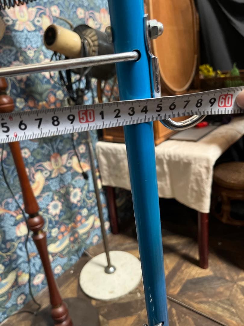 青 ハンガーラック レトロポップ インテリア アンティーク 当時物 昭和レトロ