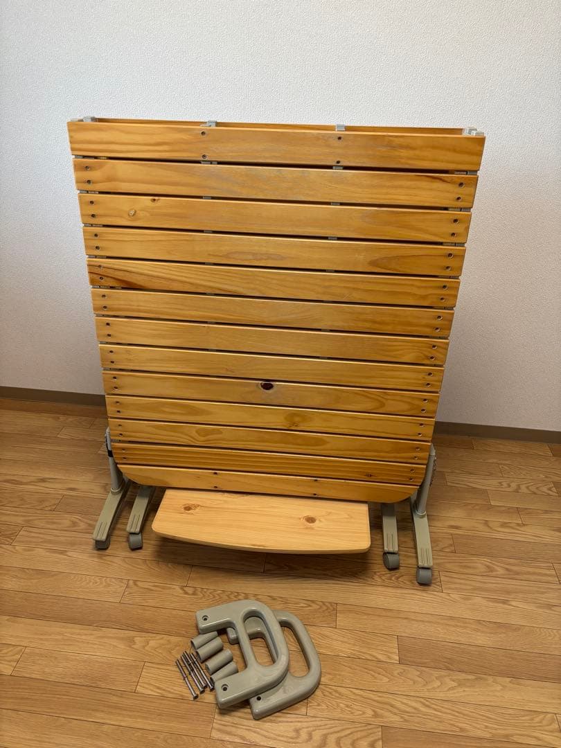 折りたたみベッド シングル ナチュラルウッド