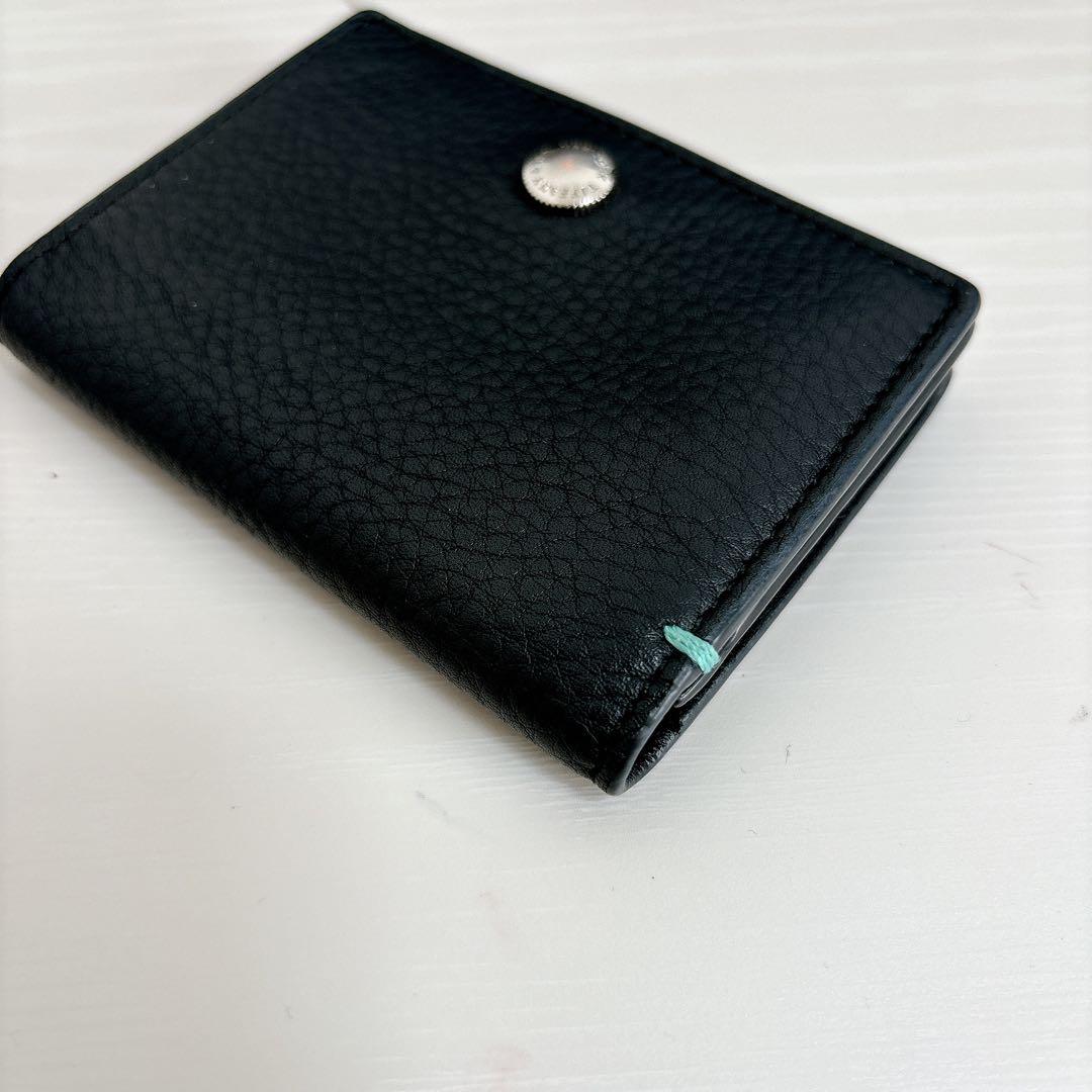 Tiffany & Co. 名刺入れ カードケース ブラック 革 ブルーステッチ