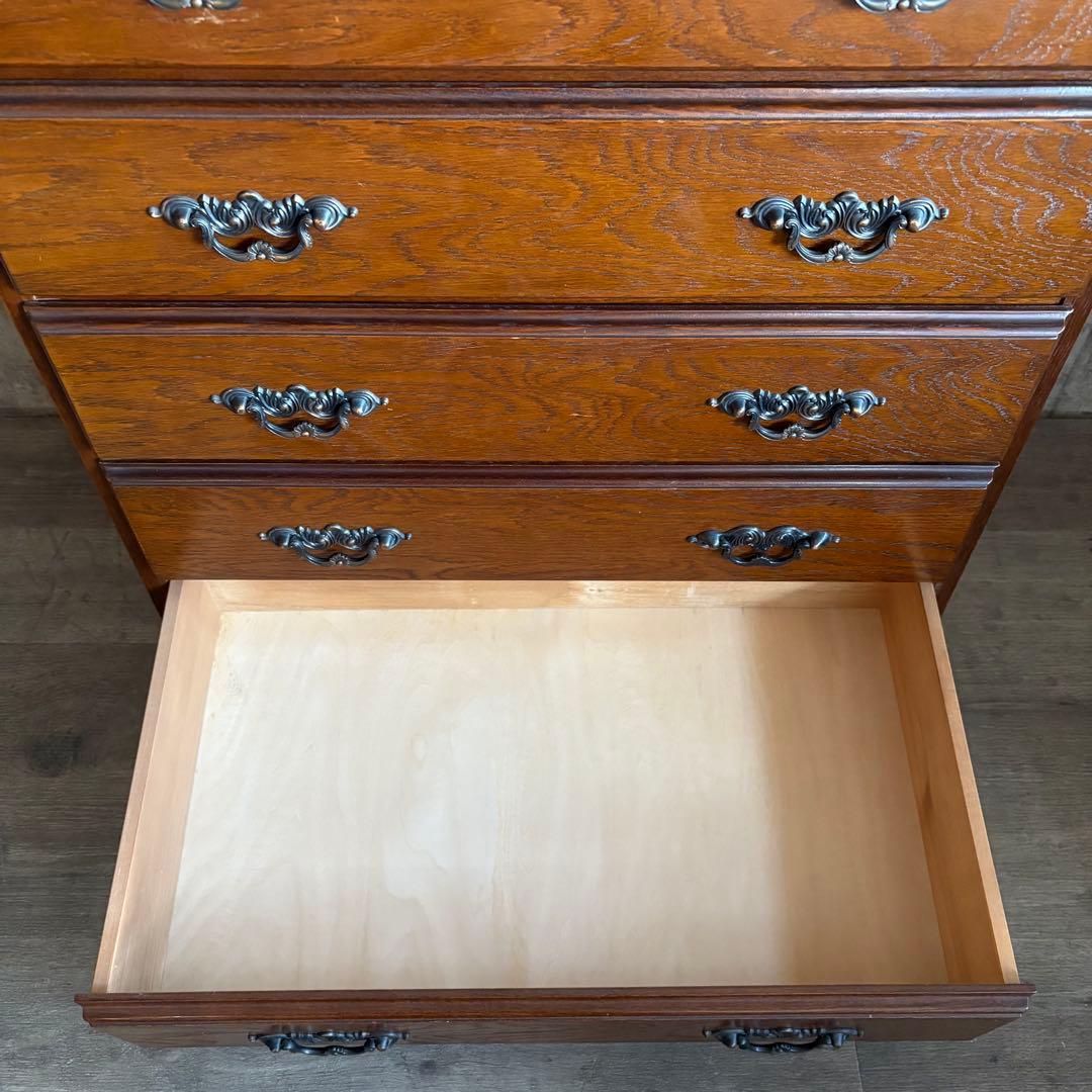 越後民芸家具　5段チェスト　民芸箪笥　クラシカル　②