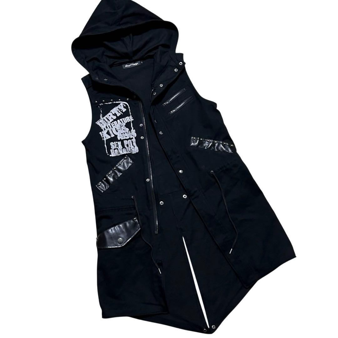 希少 SEXPOT セックスポットリベンジ レザー スタッズ パーカー ベスト