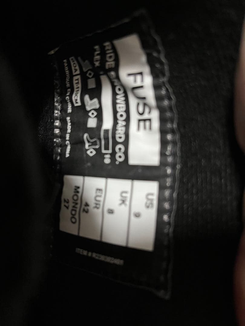 新品未使用 RIDE fuse ブーツ 27cm 23-24