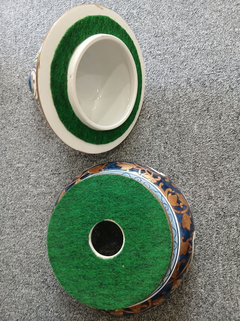 有田焼 飾壺 幸右衛門 作 花瓶 沈香壺 金彩