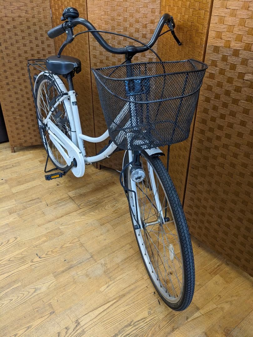 U040 普通自転車　26インチ　ホワイト　シンプルタイプ