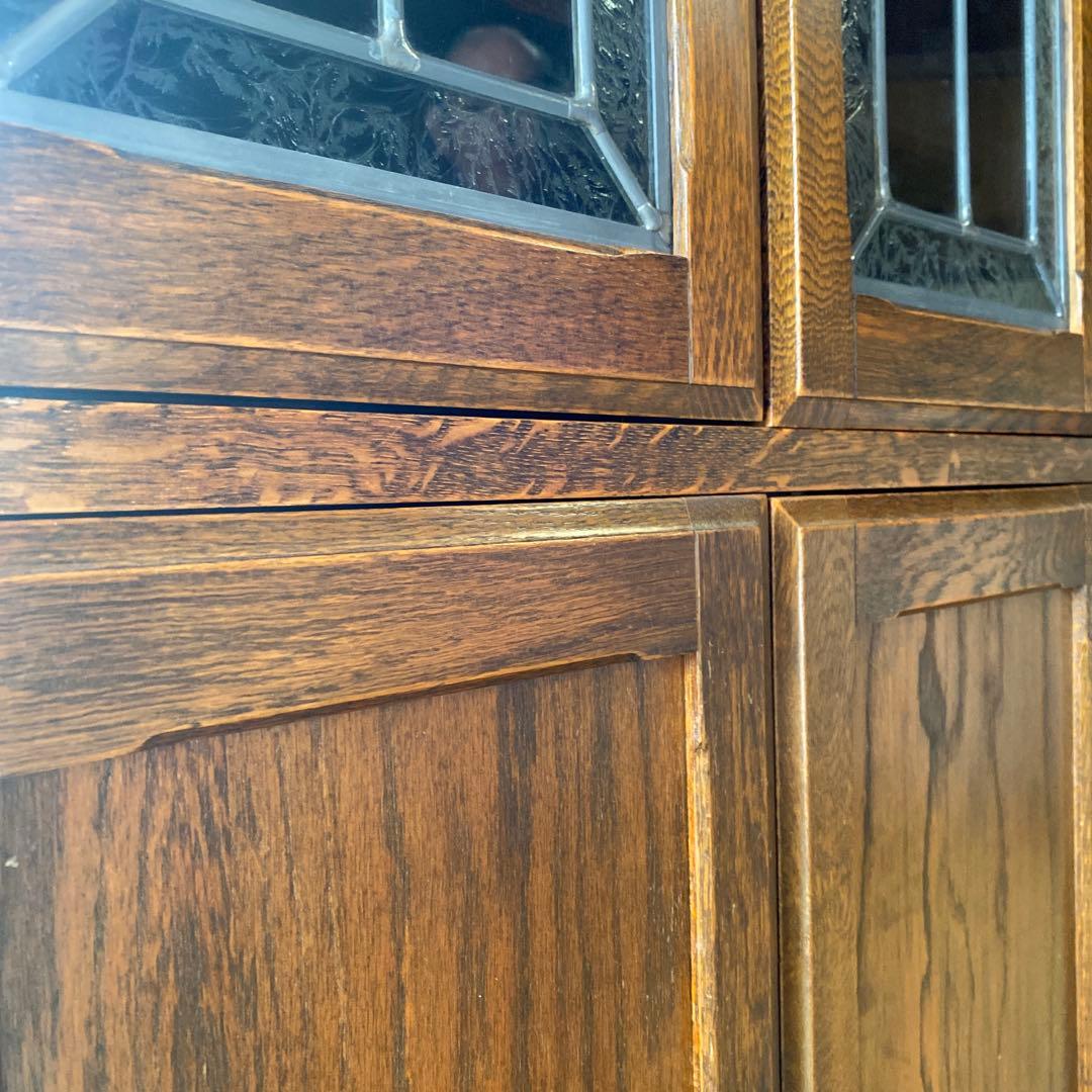 英国アンティーク調　木製ブックシェルフ/本棚/食器棚/飾り棚/収納ラック